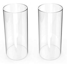 Wholesale Transparent Glass Tube Covers Borosilicate Glass Cylinder Two Ends Open for Lighting Shade